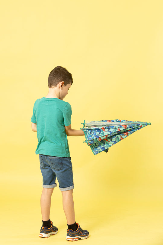 Dino Stomp dome umbrella for kids NZ — Te Rā