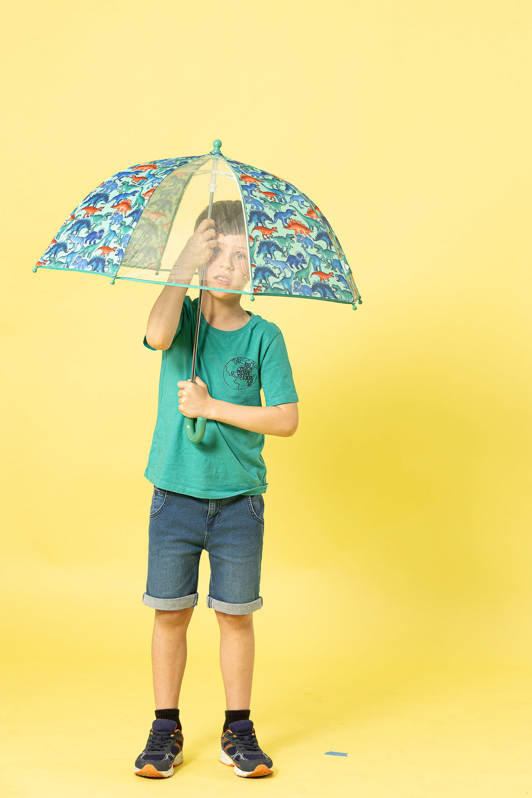 Dino Stomp dome umbrella for kids NZ — Te Rā
