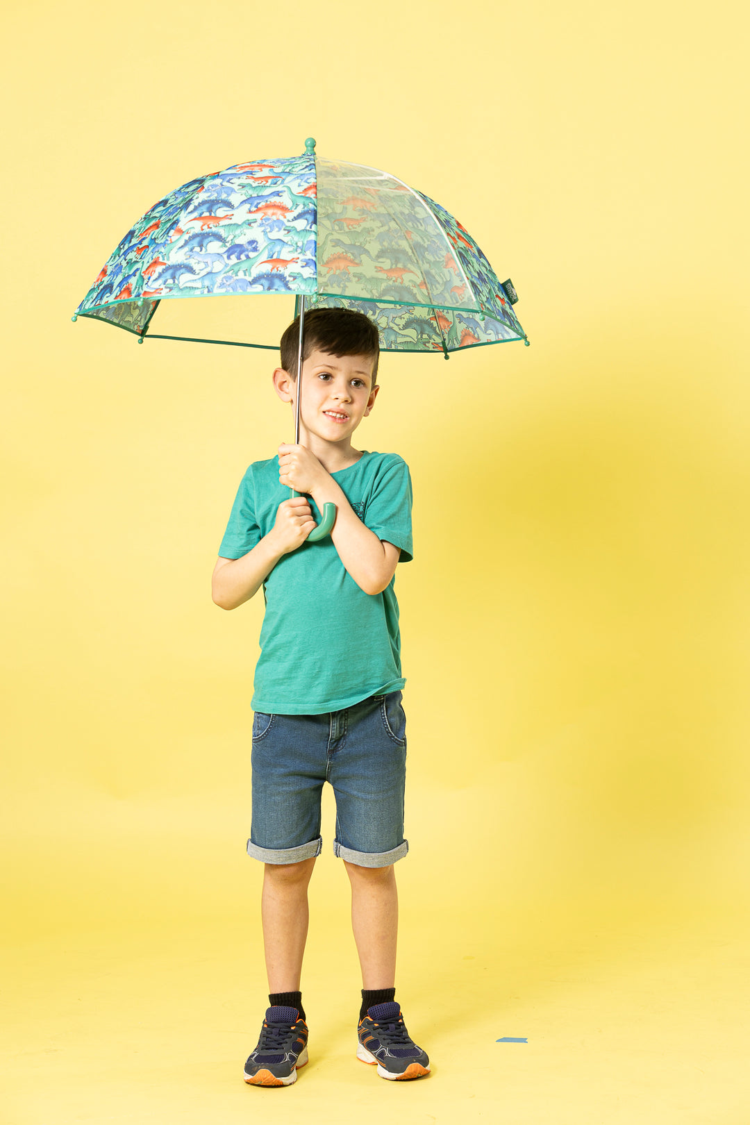 Dino Stomp dome umbrella for kids NZ — Te Rā