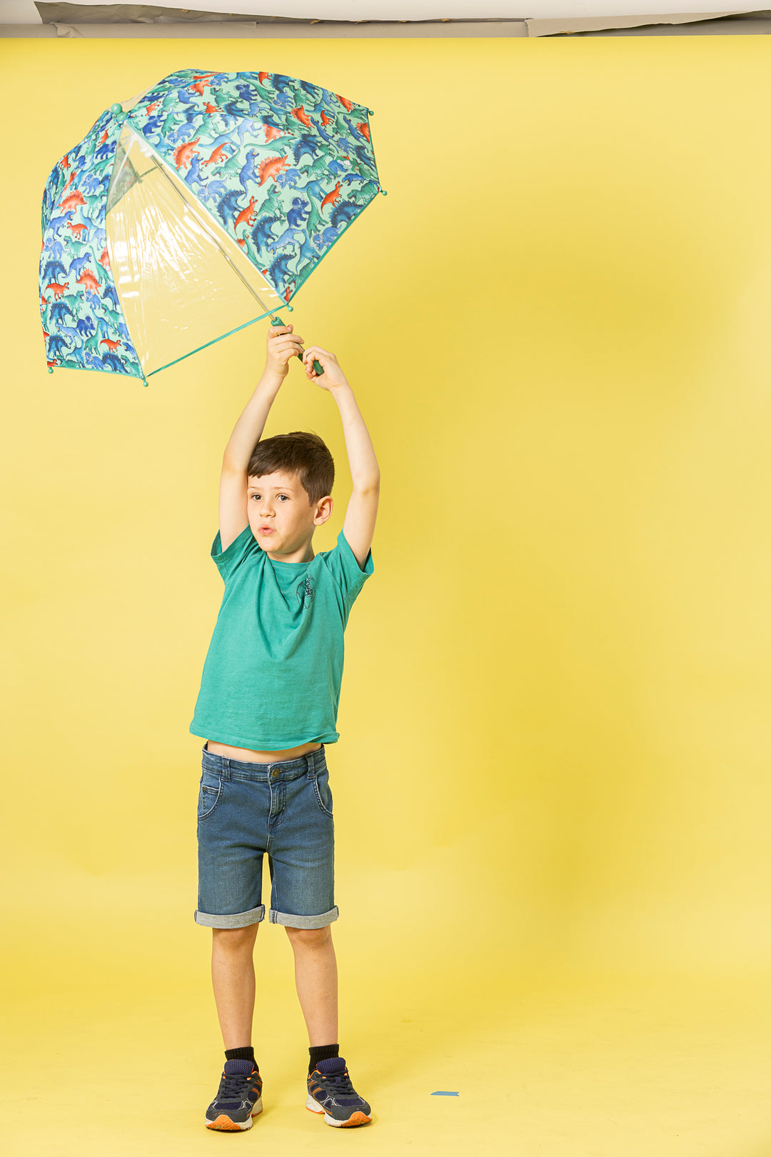 Dino Stomp dome umbrella for kids NZ — Te Rā