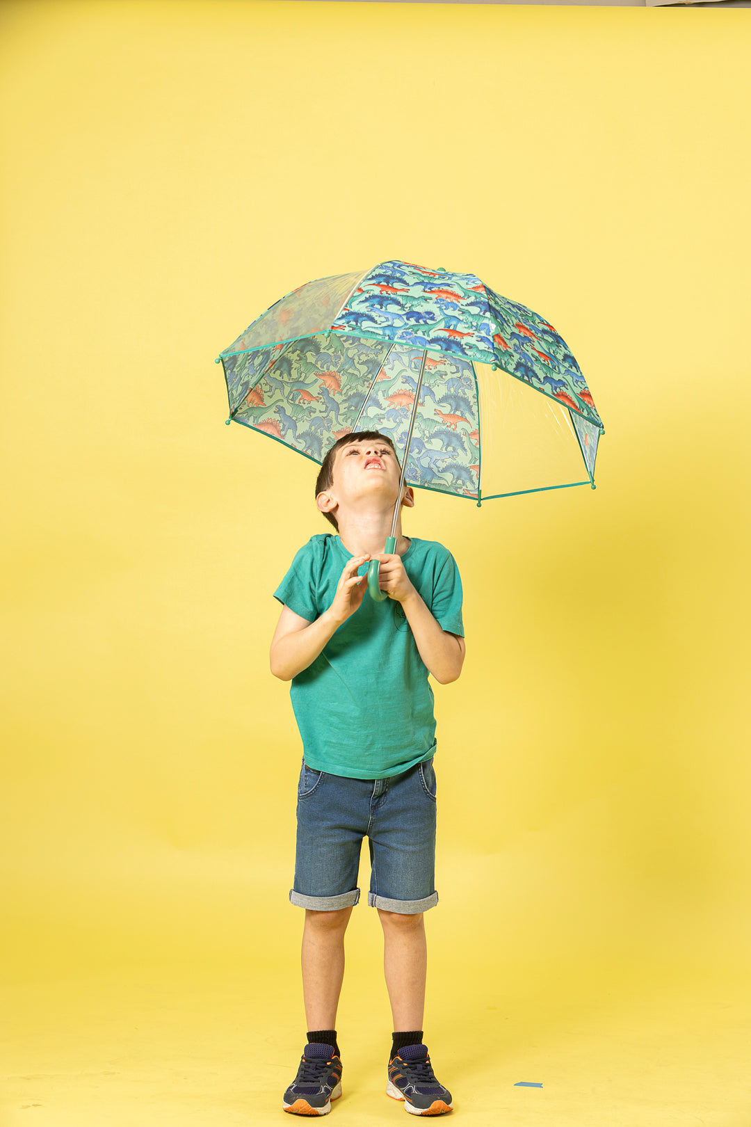 Dino Stomp dome umbrella for kids NZ — Te Rā