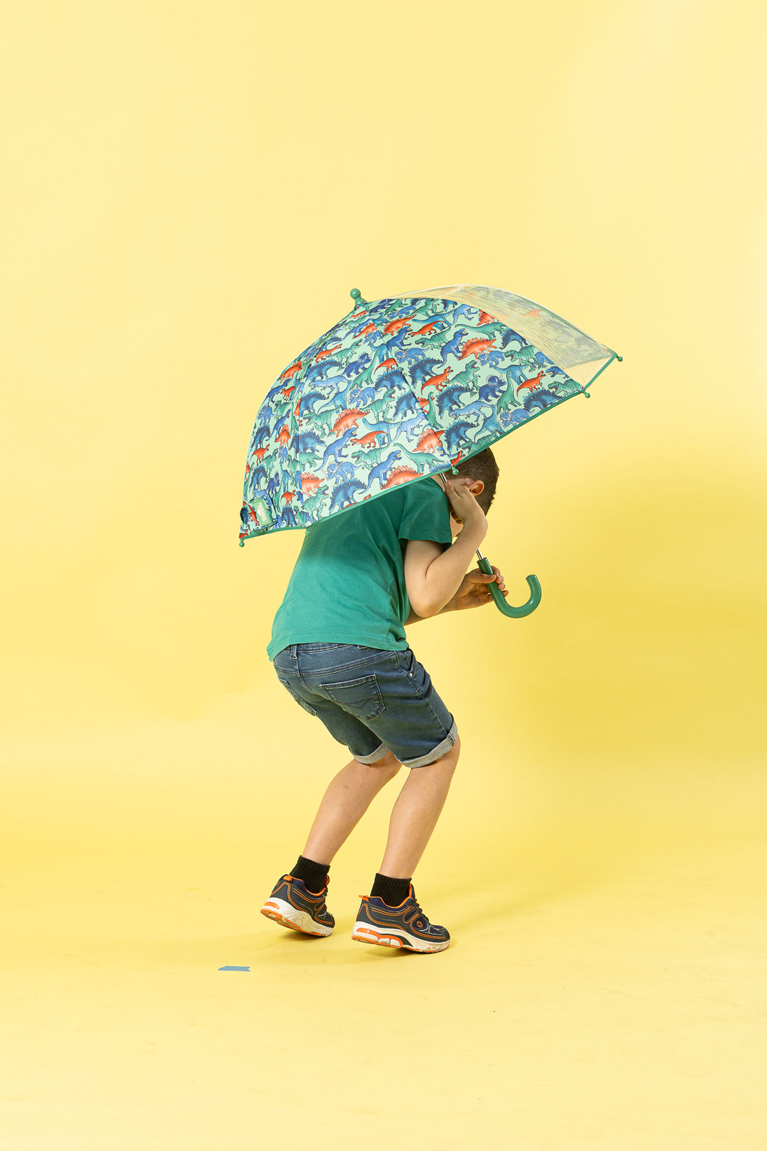 Dino Stomp dome umbrella for kids NZ — Te Rā