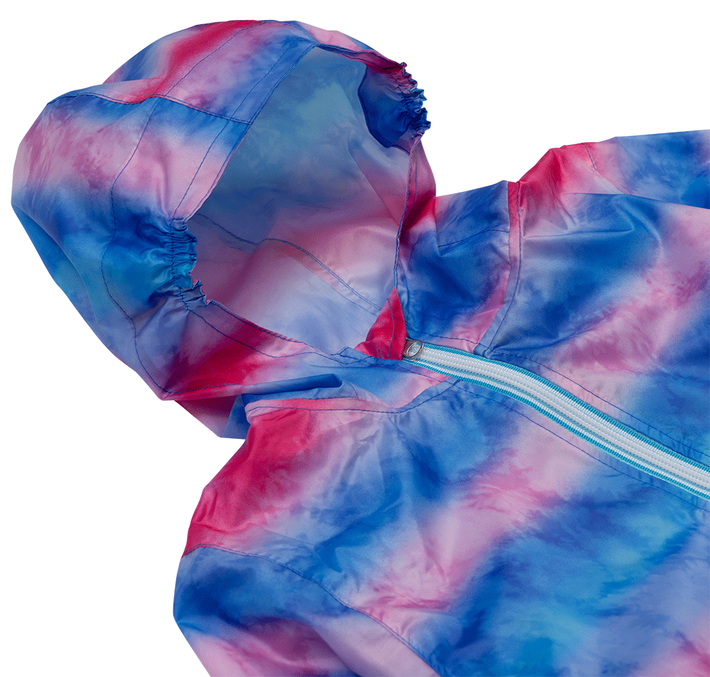Rainbow Splash waterproof kids raincoat NZ — Te Rā