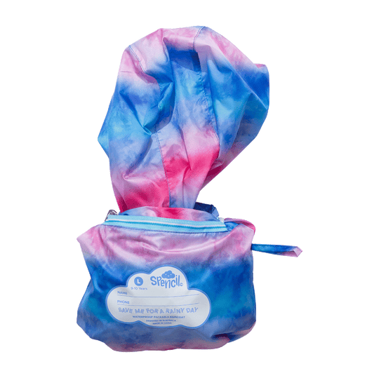 Rainbow Splash waterproof kids raincoat NZ — Te Rā
