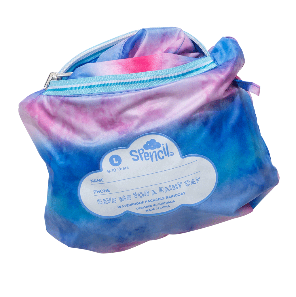 Rainbow Splash waterproof kids raincoat NZ — Te Rā