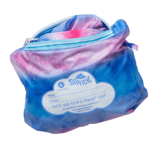 Rainbow Splash waterproof kids raincoat NZ — Te Rā