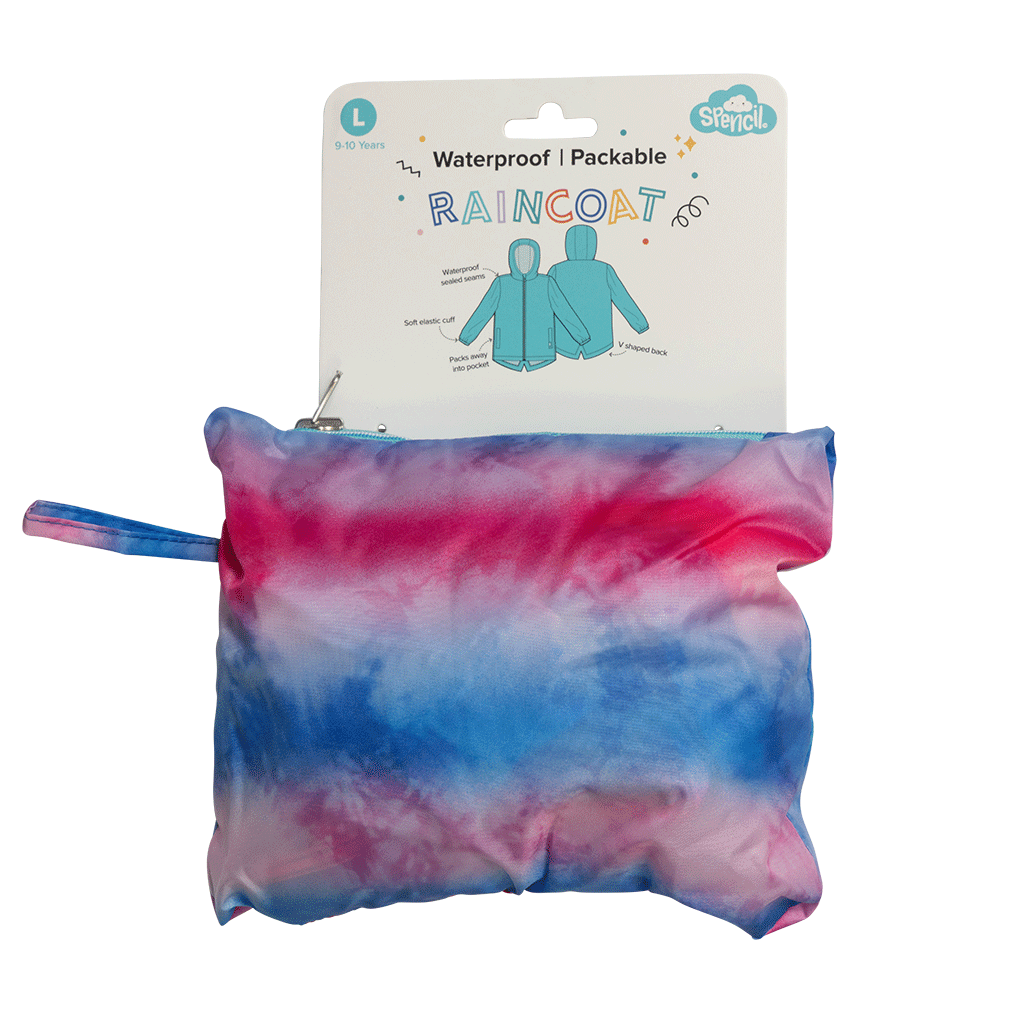 Rainbow Splash waterproof kids raincoat NZ — Te Rā