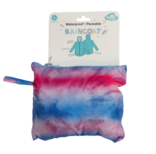 Rainbow Splash waterproof kids raincoat NZ — Te Rā