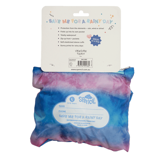 Rainbow Splash waterproof kids raincoat NZ — Te Rā