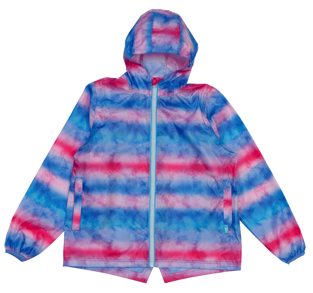 Rainbow Splash waterproof kids raincoat NZ — Te Rā