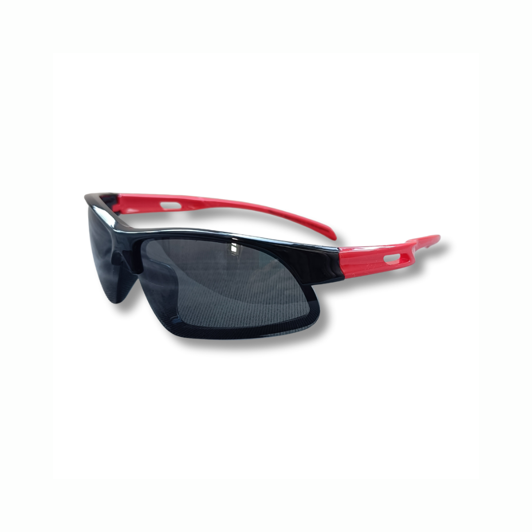 Tākaro Black Red kids sports sunglasses NZ ages 6+ — Te Rā