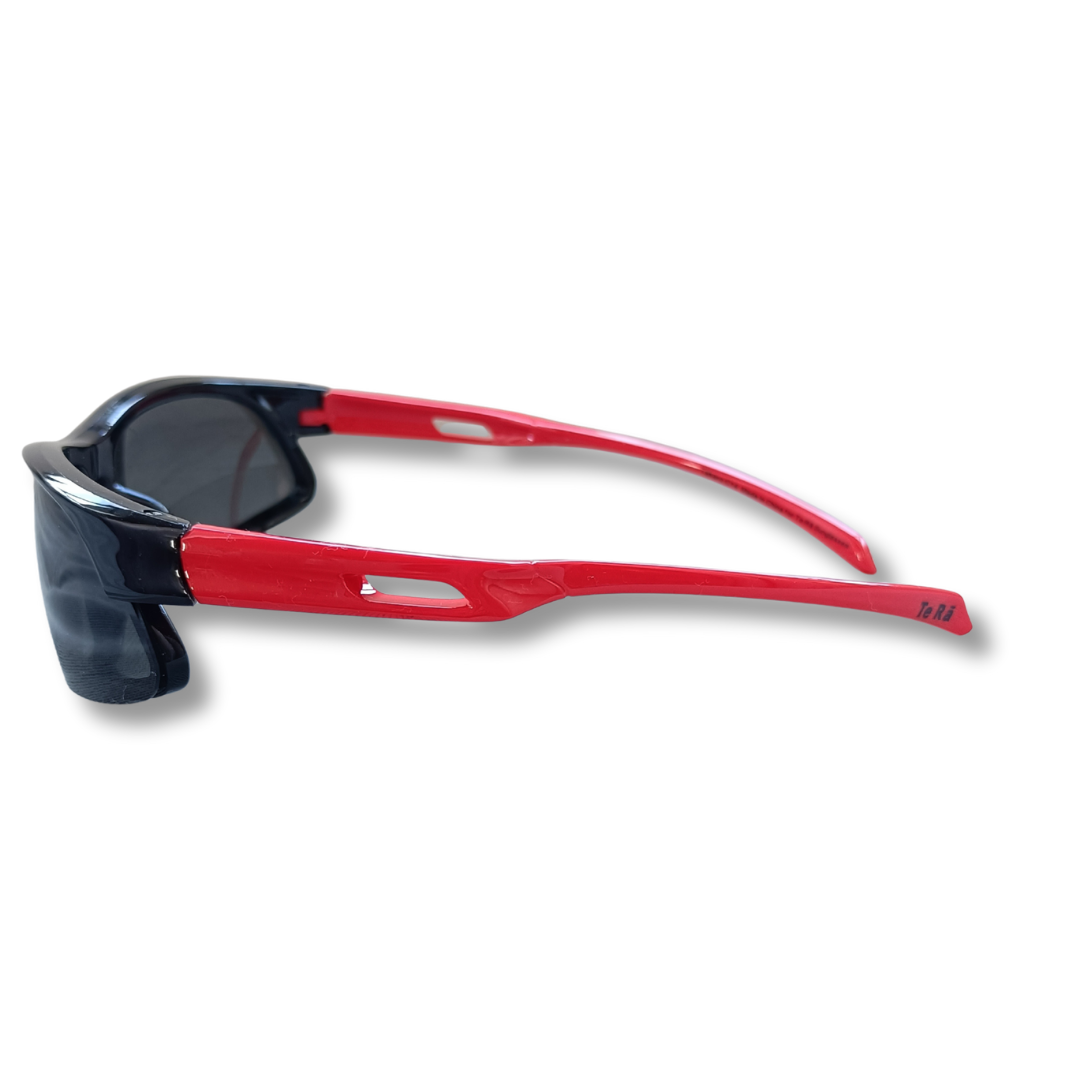 Tākaro Black Red kids sports sunglasses NZ ages 6+ — Te Rā