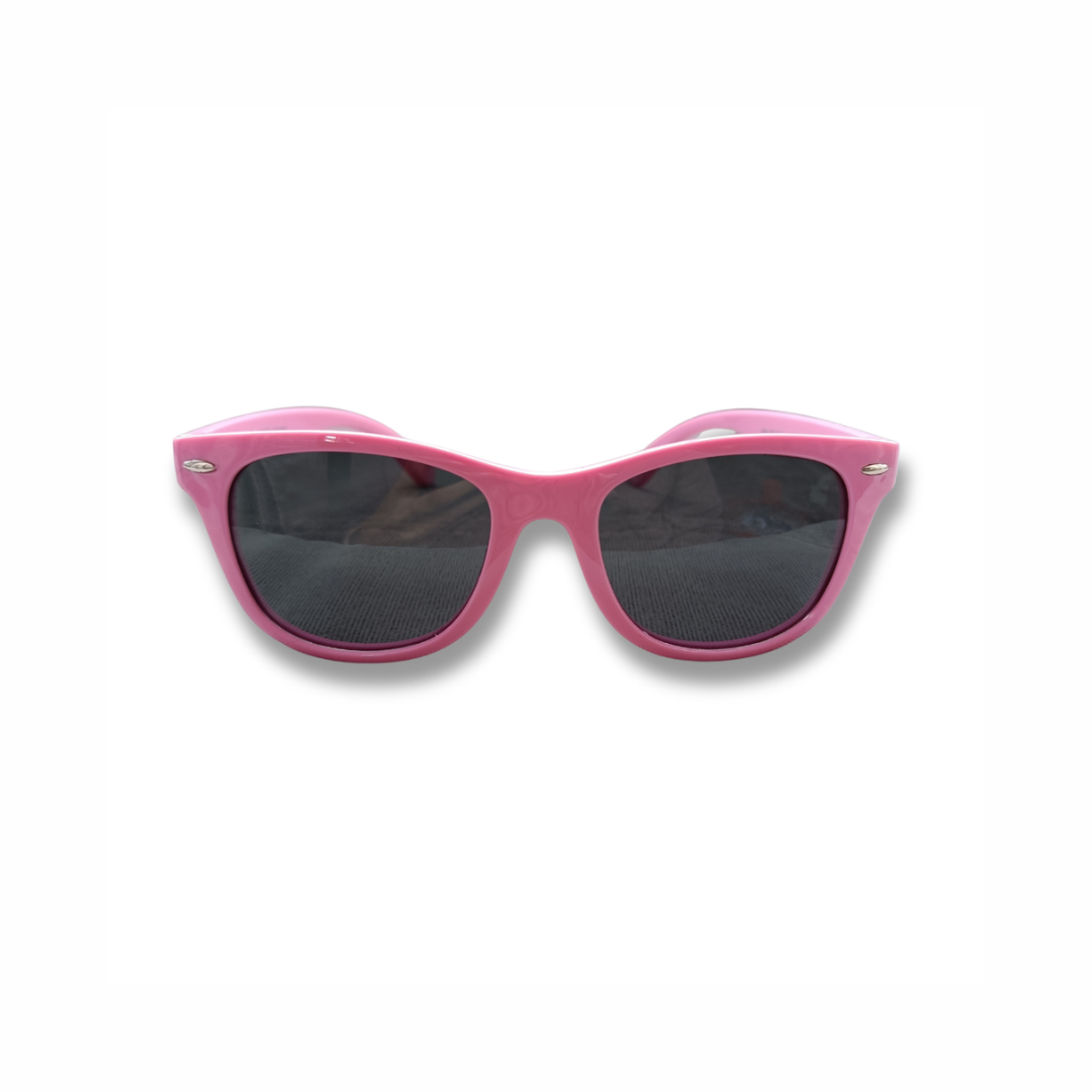 Wai Flamingo Pink retro kids sunglasses NZ ages 5+ — Te Rā