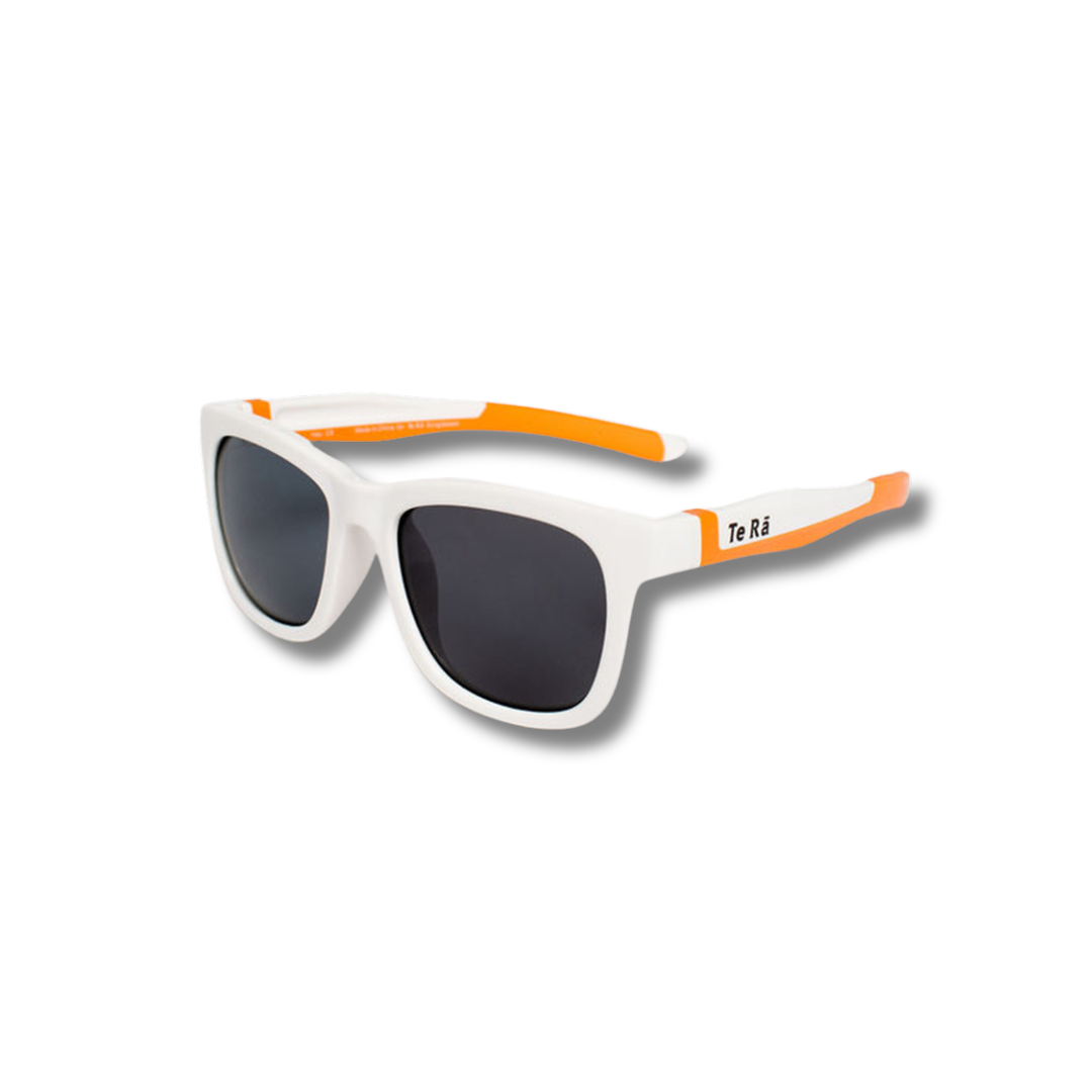 Hau Snow White Orange kids sports sunglasses NZ ages 6-12 — Te Rā