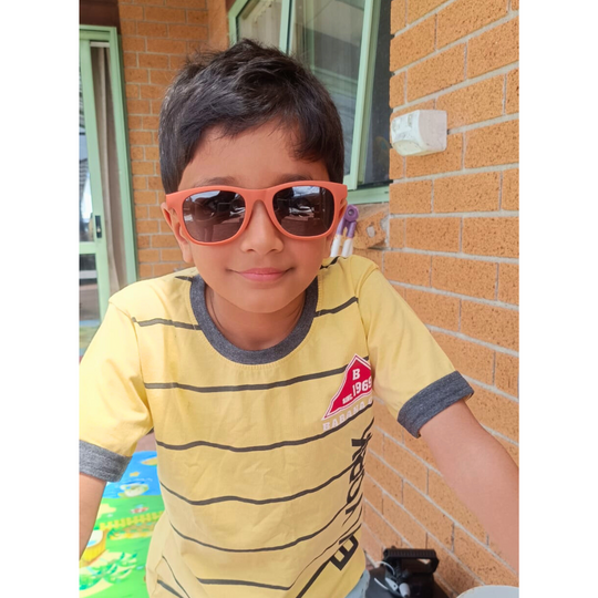 Koru Rusty Brown kids sunglasses NZ ages 5+ — Te Rā
