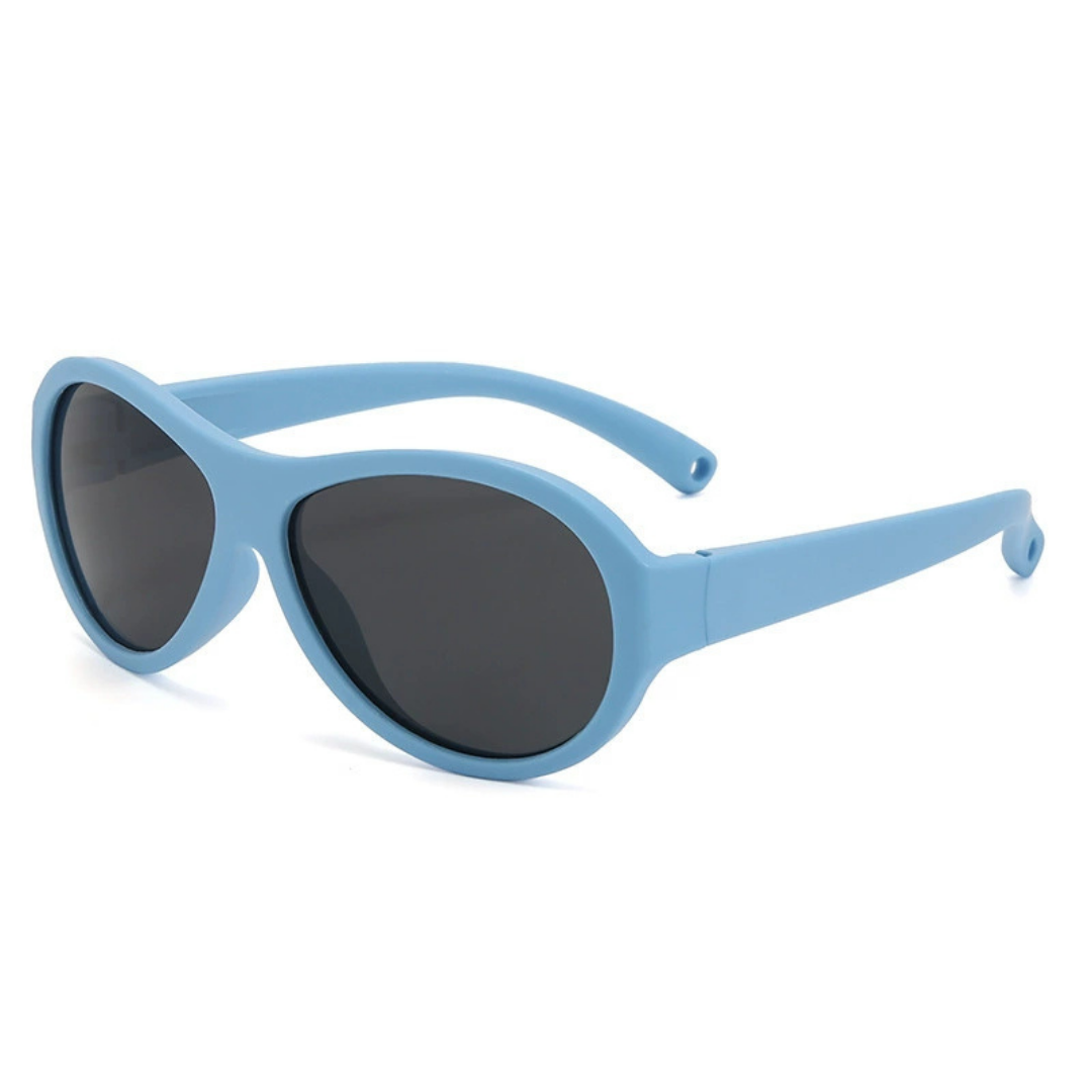 Mahuru Blue aviator baby sunglasses NZ ages 0-3 — Te Rā