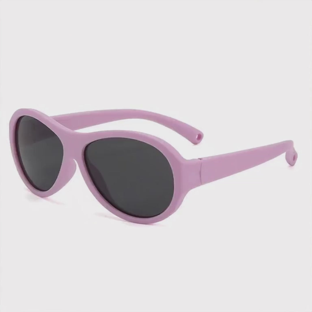 Mahuru Lilac — Aviator Baby Sunglasses NZ Ages 0–3