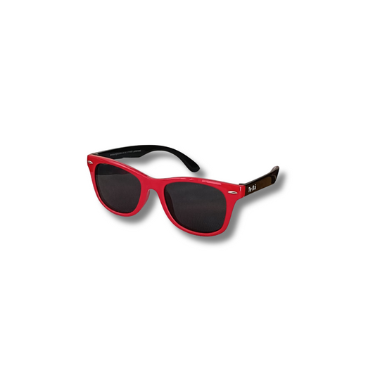 Wai Classic Red+Black — Retro Kids Sunglasses Ages 5+