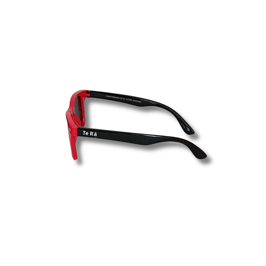 Wai Classic Red+Black — Retro Kids Sunglasses Ages 5+