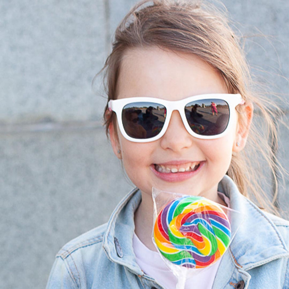 Hau Snow White Orange kids sports sunglasses NZ ages 6-12 — Te Rā