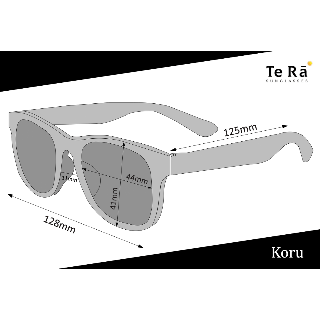 Koru Rusty Brown kids sunglasses NZ ages 5+ — Te Rā